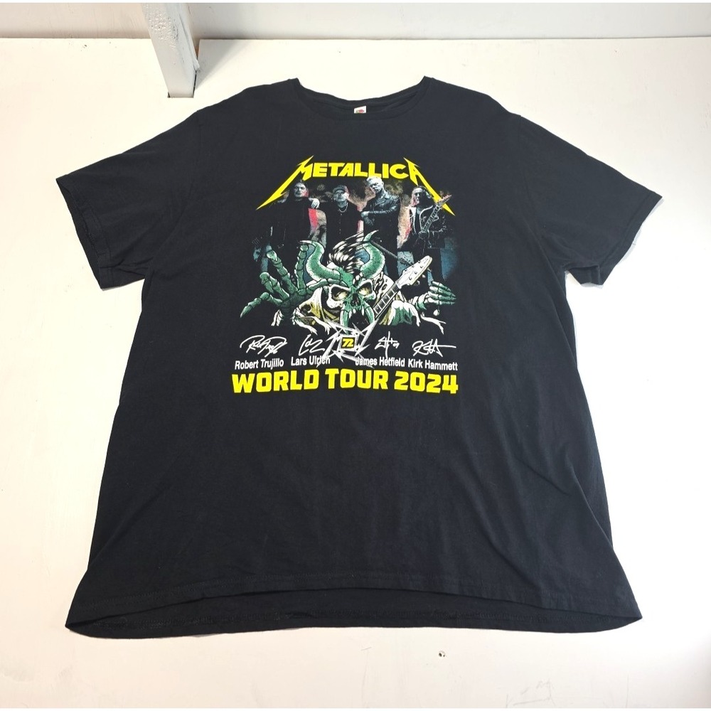 Metallica World‎ Tour T Shirt 2024 Size XL M72 Headbanger Metal Rock Band Tee